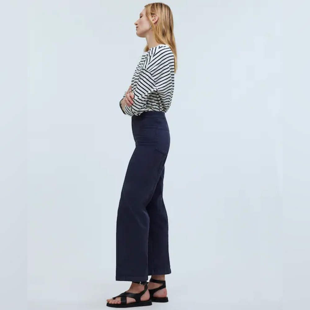 Madewell Emmett Wide Leg Crop Pant - Picture 3 of 9